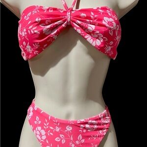 Pink Floral Bikini Set